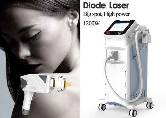 China Big Spot Laser Hair Removal Equipment 1200W Power 12 Laser Bars Continuous Stand - By Working supplier