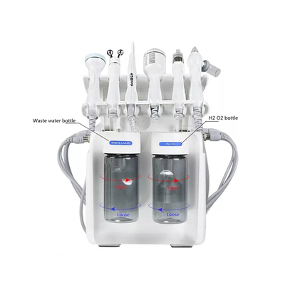 Face Hydrafacial Cleaning Machine 6 In 1 Oxygen H2O2 Small Bubble Facial Machine