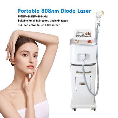 12 X 20mm 808nm Diode Laser 4K Screen Facial Hair Removal Naturally Permanent