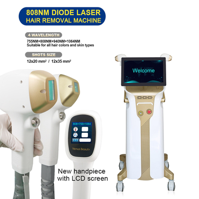 10Hz 1.2kw Effective Permanent 808nm Diode Laser Hair Removal Beauty Machine 12 X 20mm