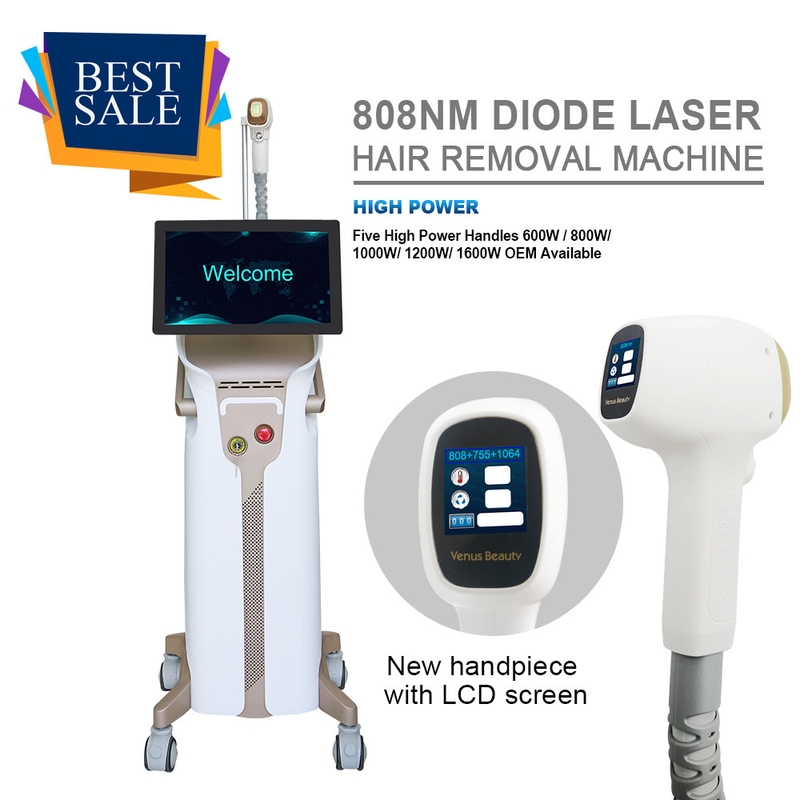 Commercial 20hz Diode Laser Hair Removal Machine 755 808 940 1064nm