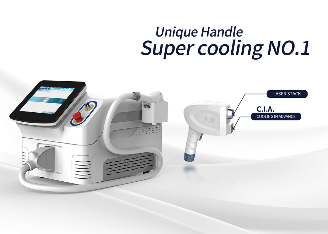 Portable Painless Diode Laser Hair Removal Machine 808 Nm / 755 1064 808 Nm